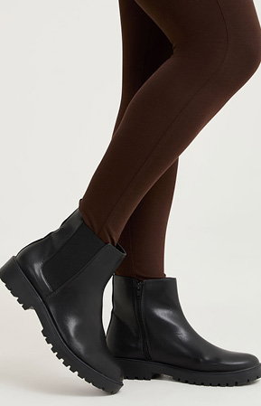 Chunky Chelsea Ankle Boot in Black