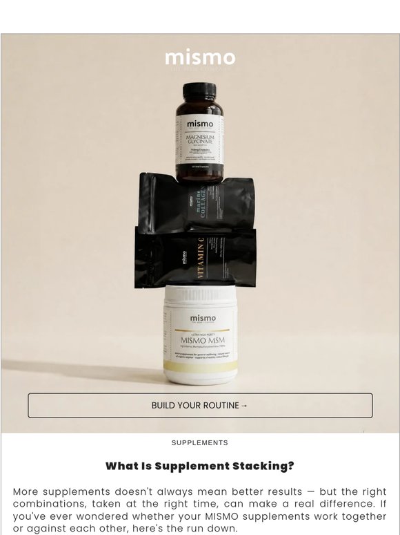 Which MISMO supplements can you take together?
