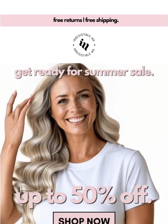 Our biggest summer sale just dropped - shop 50% off now ☀️