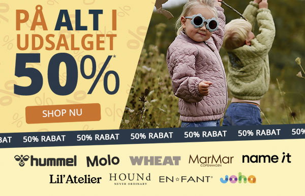 Spar 50% på udvalgte varer