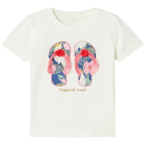 Image of Name It T-shirt - NmfPfransisca - Jet Stream m. Klipklapper