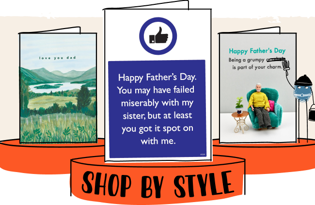 Father's Day cards by style