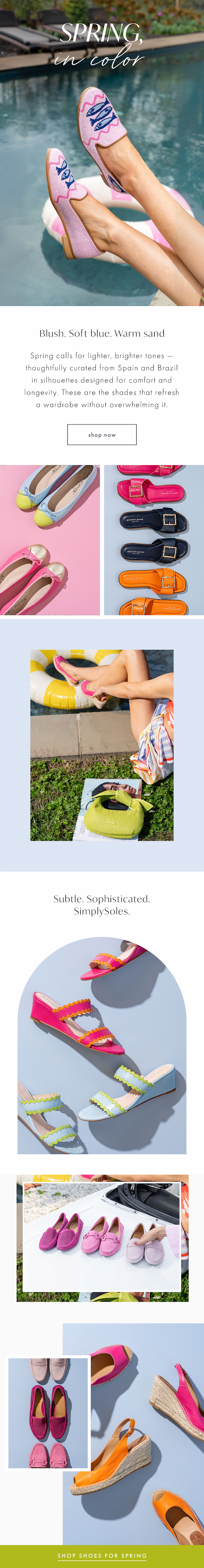Spring in Color. Spring calls for lighter, brighter tones - thoughtfully curated from Spain and Brazil. Shop Now