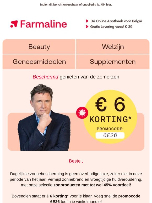€ 6 korting om het mooie weer te vieren