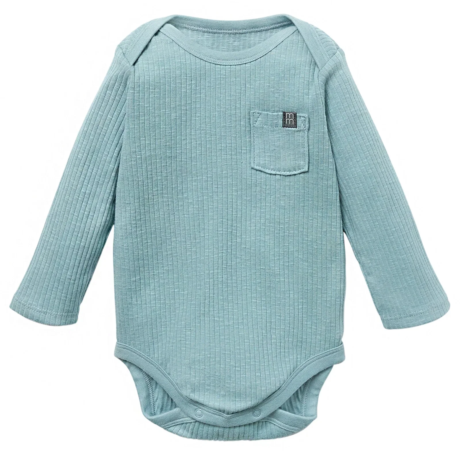 Baby Boys Teal Long Sleeve Bodysuit