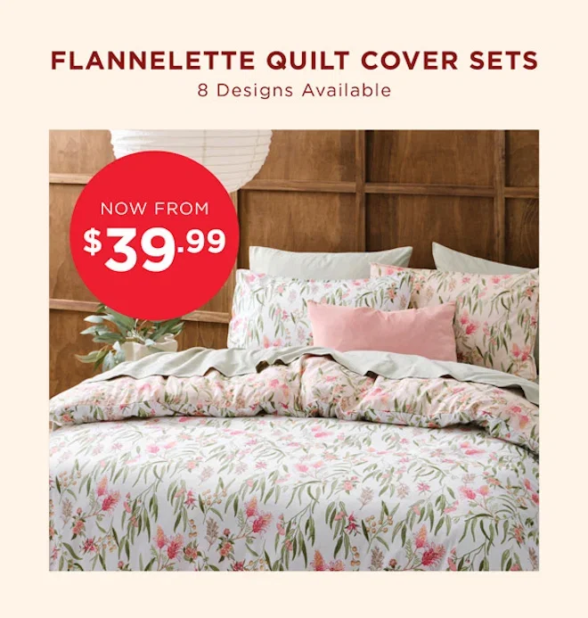 Flannelette Quilt Covers From $39.99