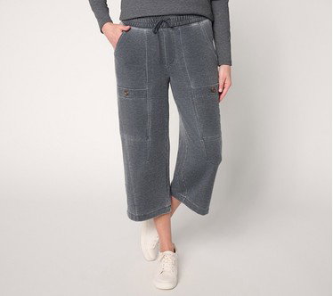 Anybody Regular Beach Wash French Terry Cargo Capri