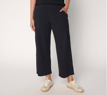 AnyBody Regular Washed Waffle Cropped Pant