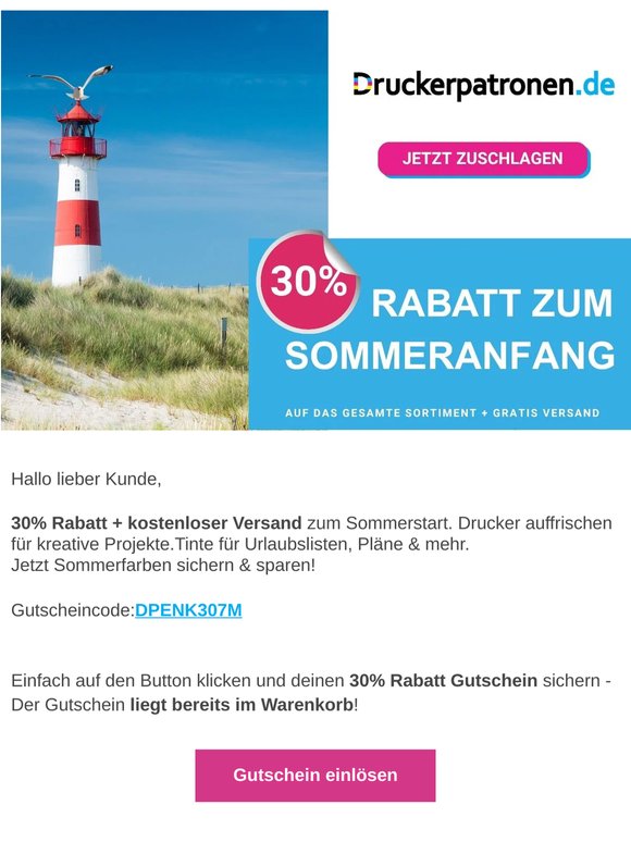☀️30% auf Patronen für deine Sommerprojekte