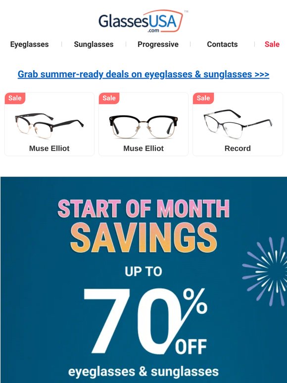 ✅ Start-of-month deals on Eyeglasses waiting inside