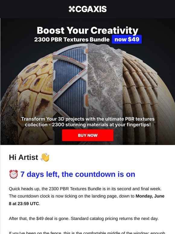 ⏰ Artist, 7 days left on the 2300 PBR Bundle