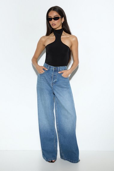 High Neck Cut Out Bodysuit