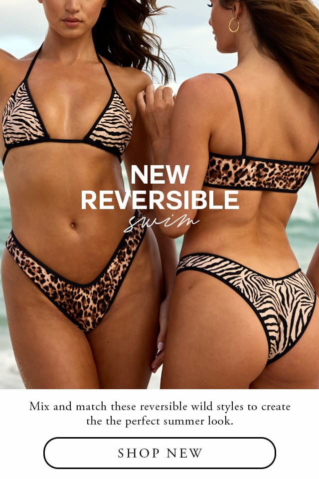 New animal print reversible swim. Shop new. 