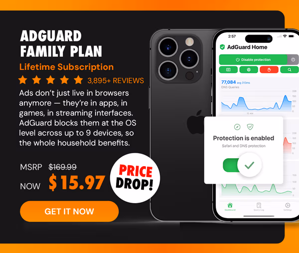 AdGuard Family Plan: Lifetime Subscription
