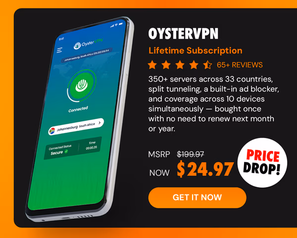 OysterVPN: VPN Lifetime Subscription