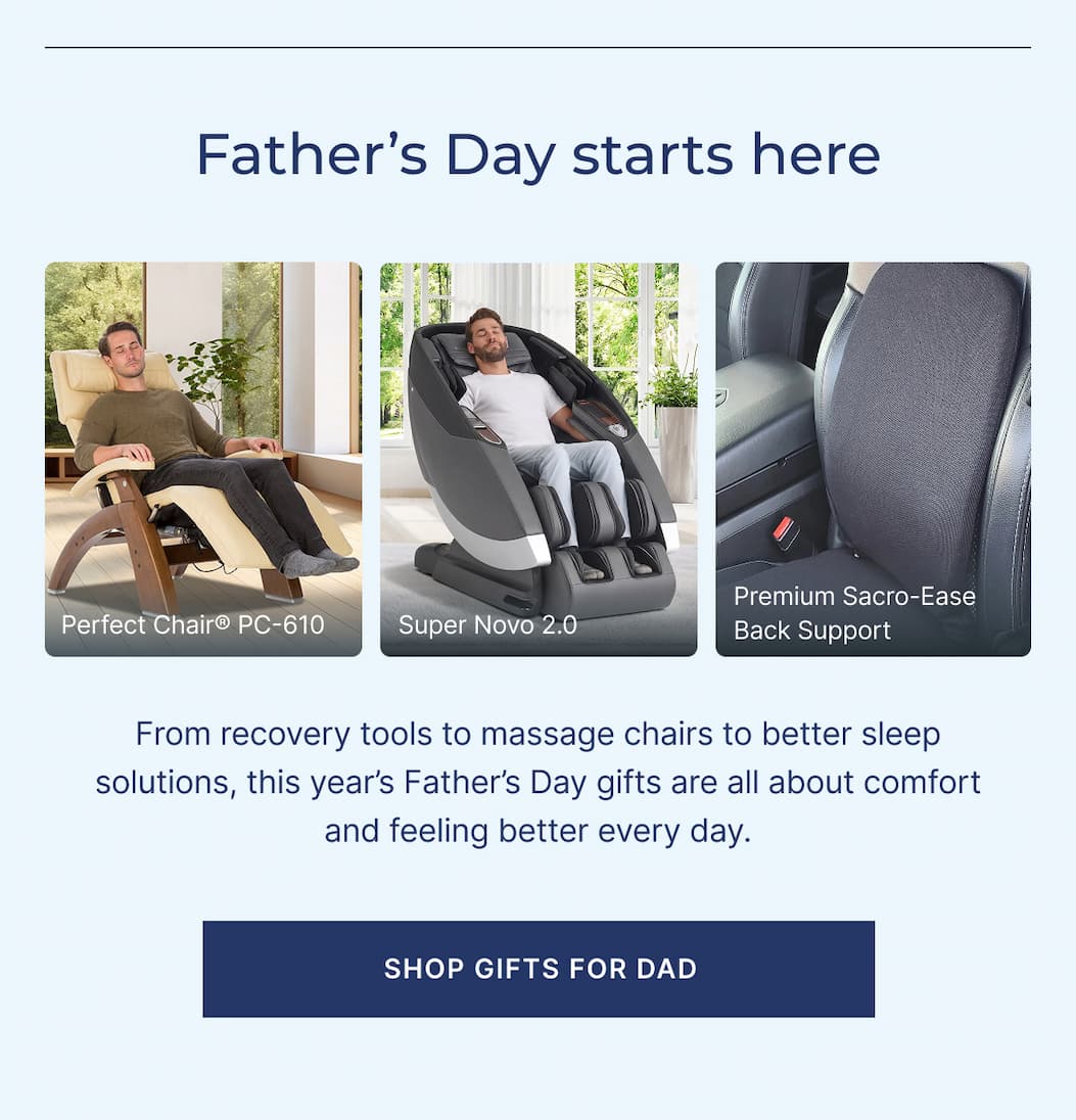 from recovery tools to massage chairs, get a father's day gift