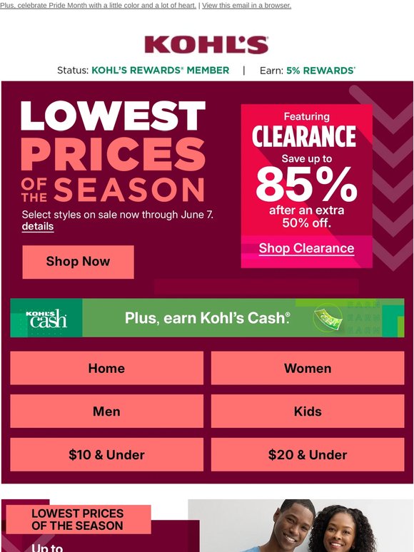 STARTS TODAY: Low, low prices & up to 85% off clearance 🙌