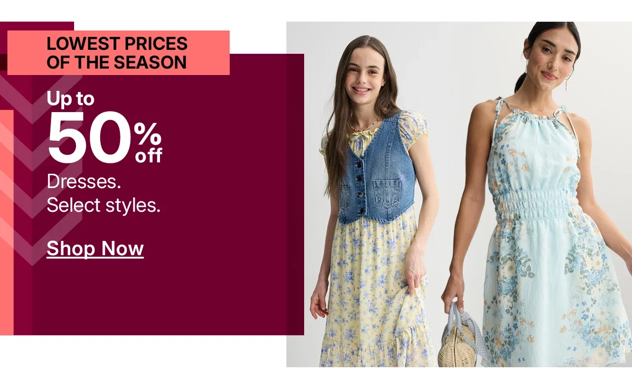 up to 50% off dresses