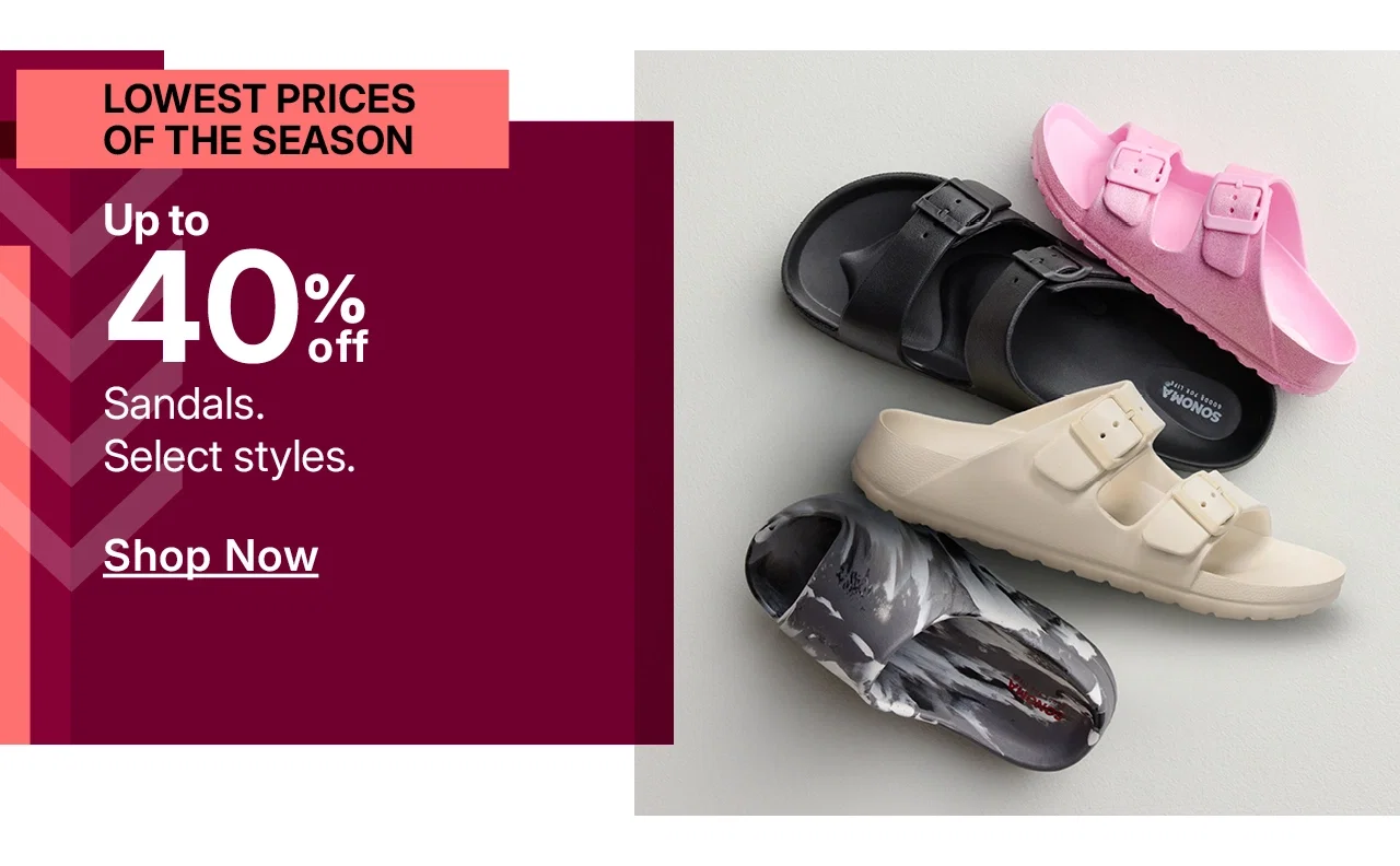 up to 40% off sandals