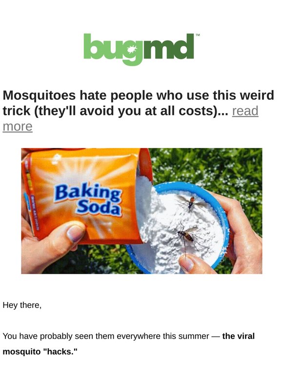 The mosquito "trick" that actually works (it's not baking soda)