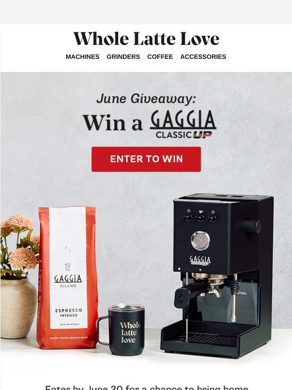 June Giveaway: Win a Gaggia Classic UP