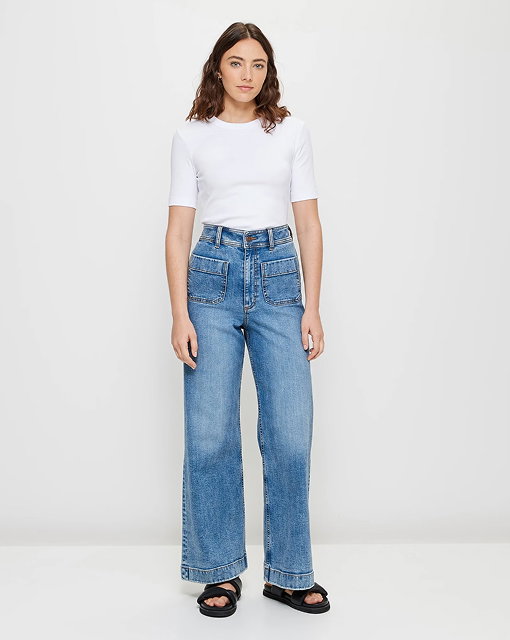 Mila wide leg  full length jean