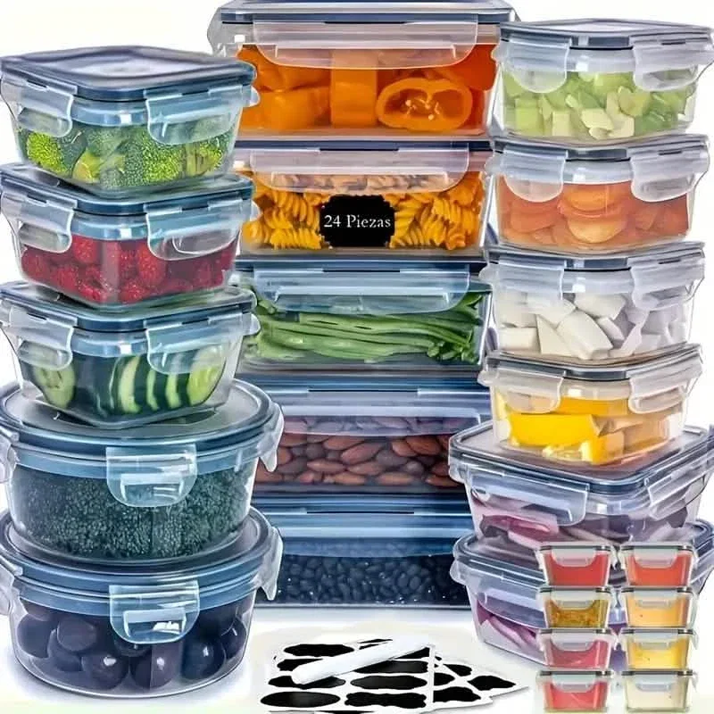Image of 48-Piece Food Storage Container Set – Stackable, Microwave Safe, BPA Free