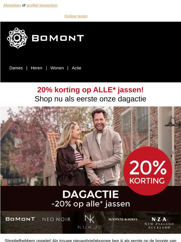 20% korting op ALLE* jassen ➡️