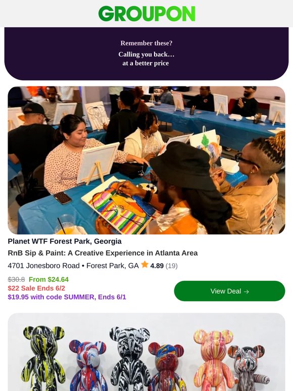 RnB Sip & Paint: A Creative Experience in Atlanta Area - Promo Code savings inside. Check it out.