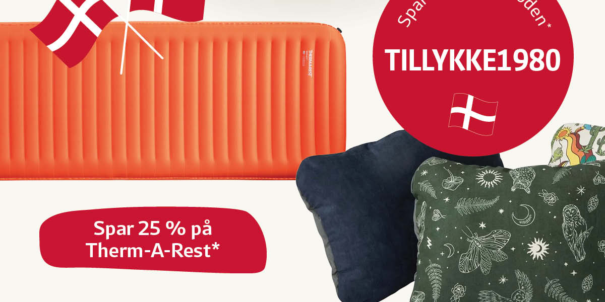 Spar 25 % på Therm-a-rest med rabatkoden tillykke1980