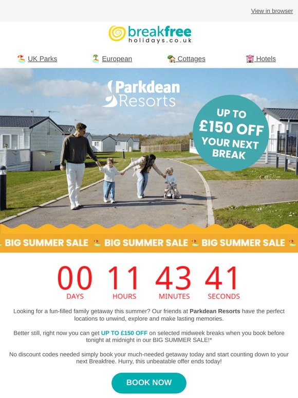 Big Summer Sale - Up to £150 Off Ends Today! ⏳