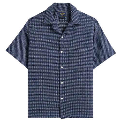 Portuguese Flannel Dots Shirt - Navy