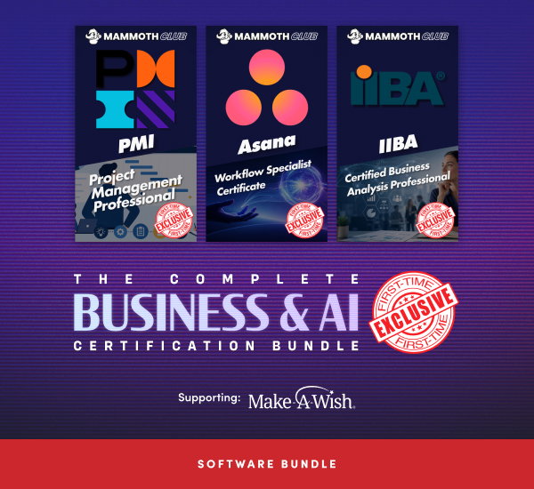 Our latest Learning Bundle by Mammoth Club is here to make your business-based AI certification prep a little less stressful with top-notch instruction from knowledgeable instructors.