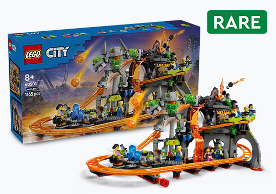 LEGO City 60501 Lava Land Roller Coaster Park Set