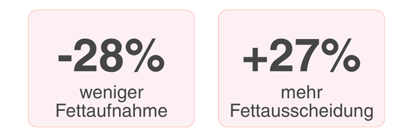 ToxBurn Drink reduziert die Fettaufnahme um 28 % und steigert die Fettausscheidung um 27 %