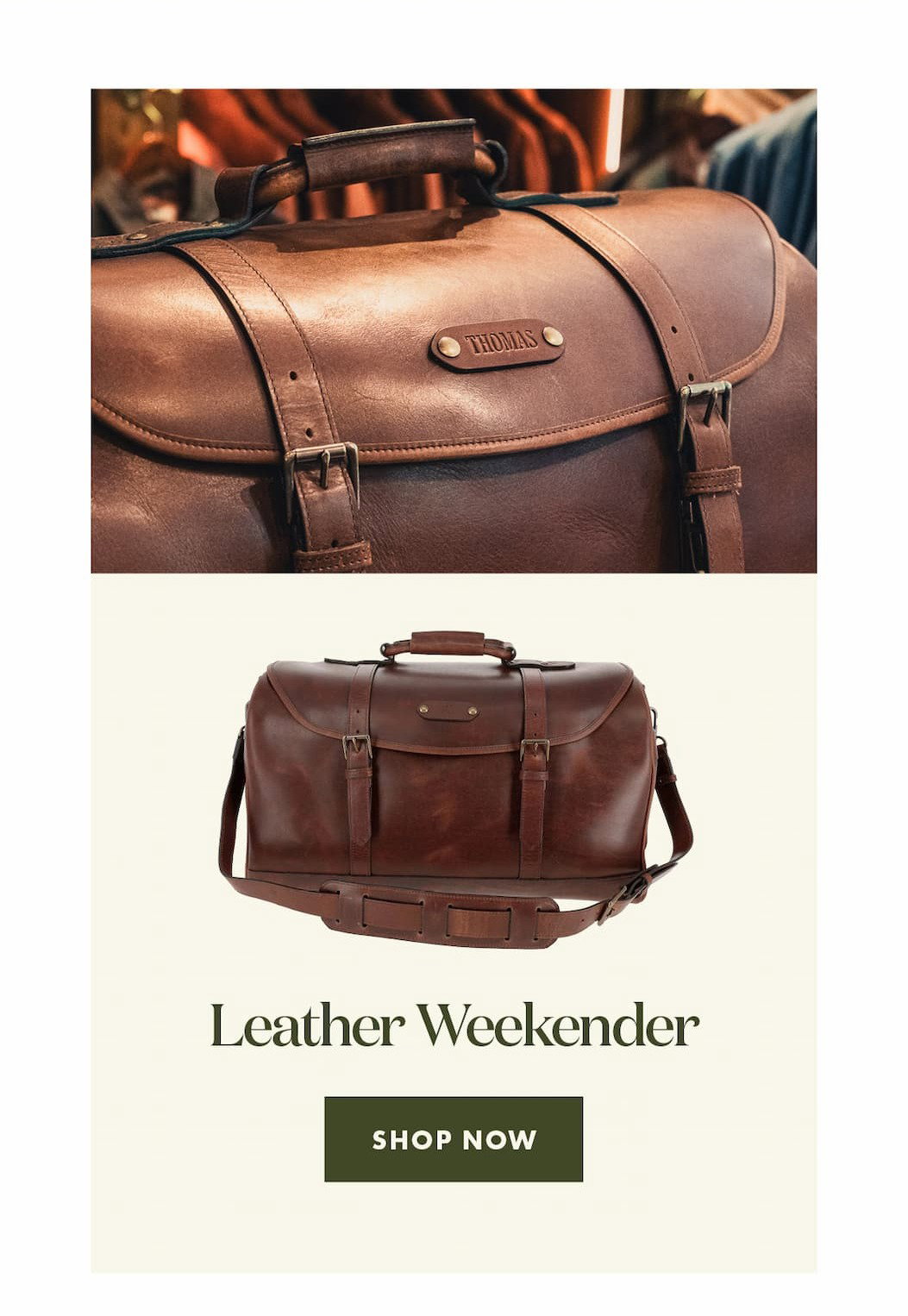 Leather Weekender