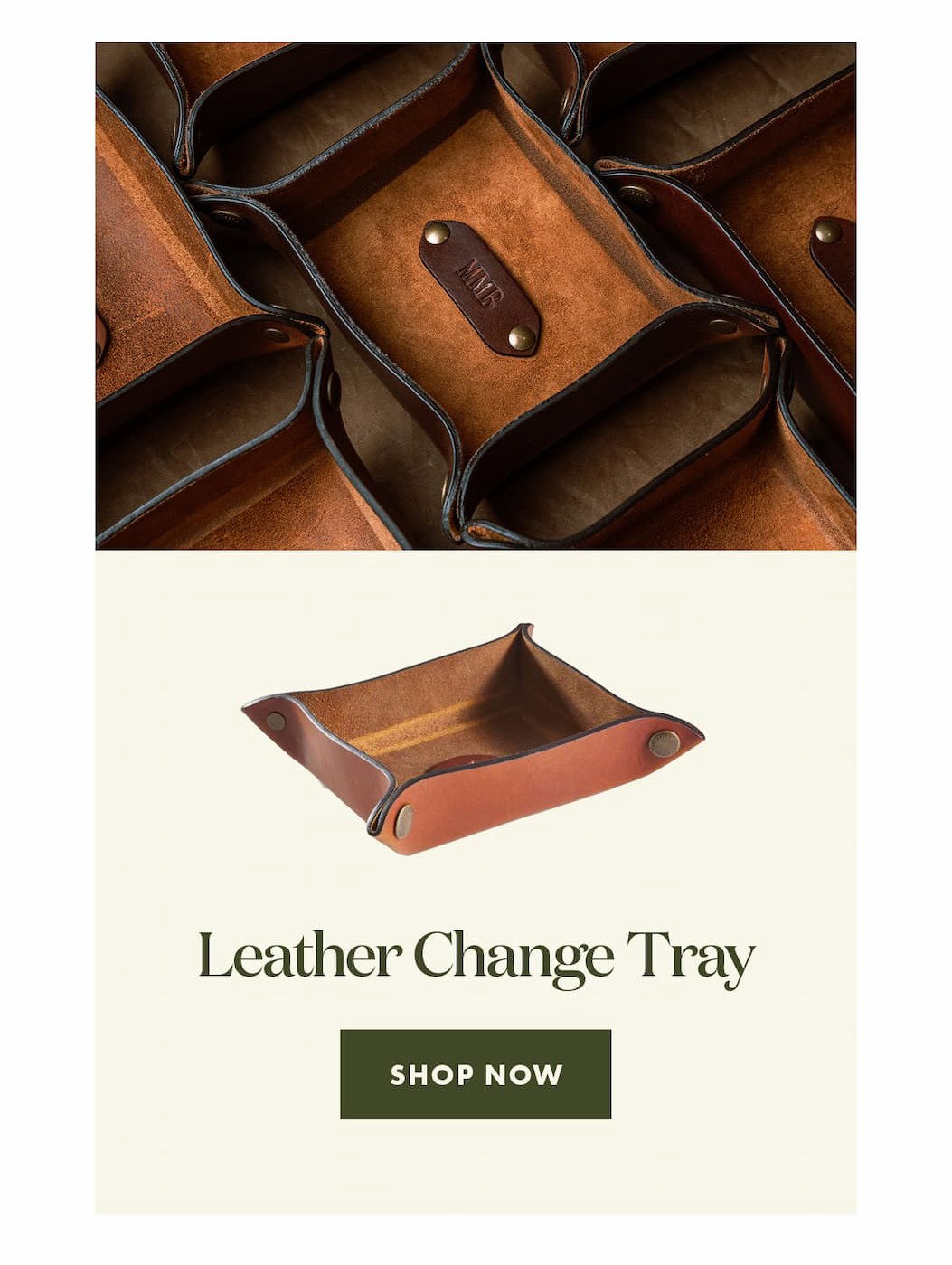 Leather Change Tray