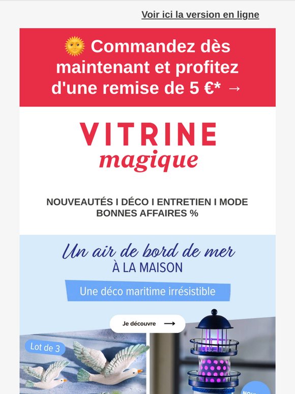 ⚓ Fini l’appel du large - bon d'achat de 5 € pour vous !