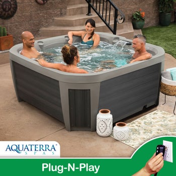 Aquaterra Spas Brighton 26-Jet, 5 or 6-Person Rotomolded Spa, Plug-n-Play
