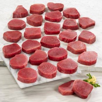 Ahi Tuna Individual Vacuum Packed Portion (26-27/6 oz Per Portion), 26-27 Total Packs, 10 lbs Total Case