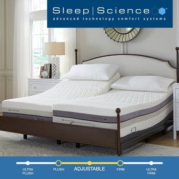 Sleep Science 13-inch iFlip Napa Memory Foam and Latex Mattress with Adjustable Power Base