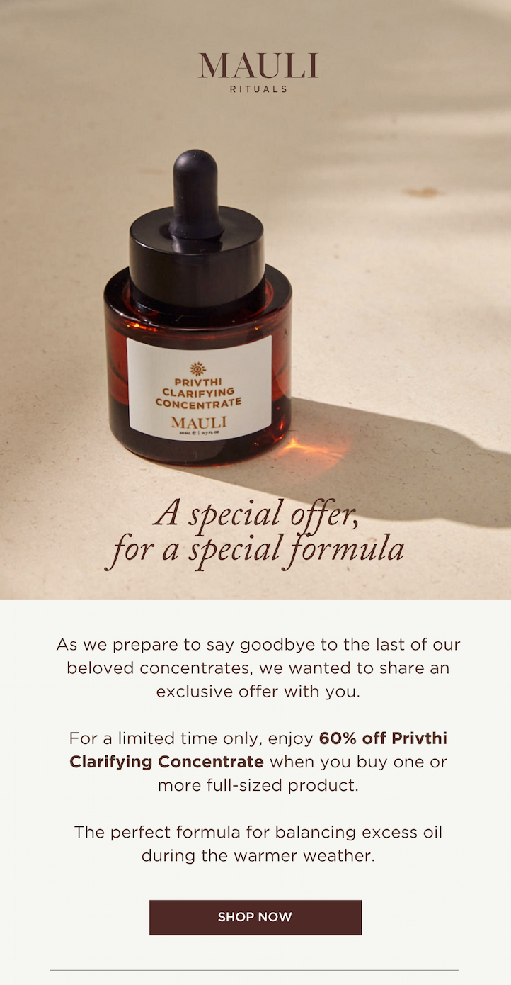 A special offer, just for you