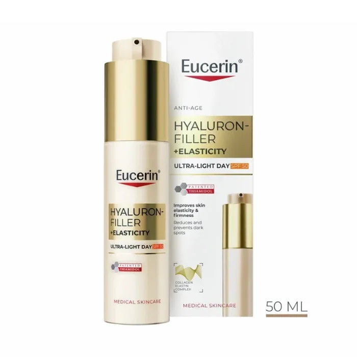 Image of Eucerin Hyaluron-Filler + Elasticity Ultralichte Dagcrème SPF50 - 50ml