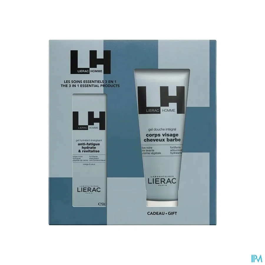 Image of Lierac Homme Set Hydraterende Energizing Gel + Douchegel Gratis - 50ml + 200ml