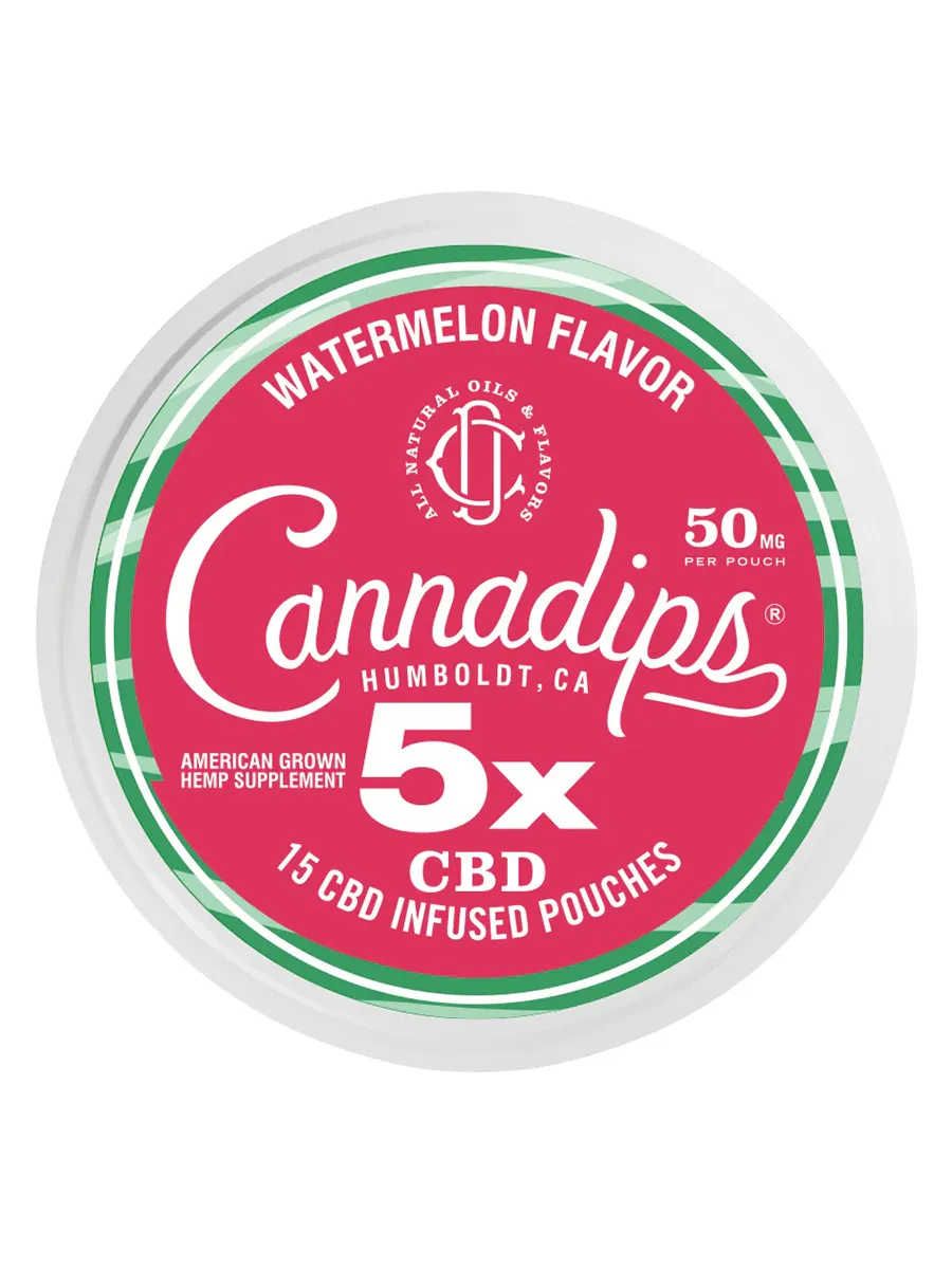 Image of Watermelon Cannadips 5X CBD Infused Pouches 15ct 750MG