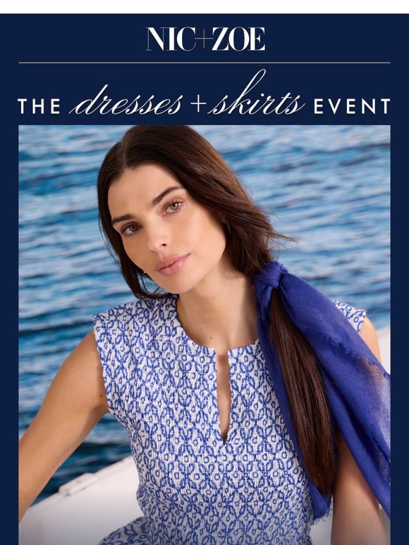 Final hours: 20% off dresses + skirts