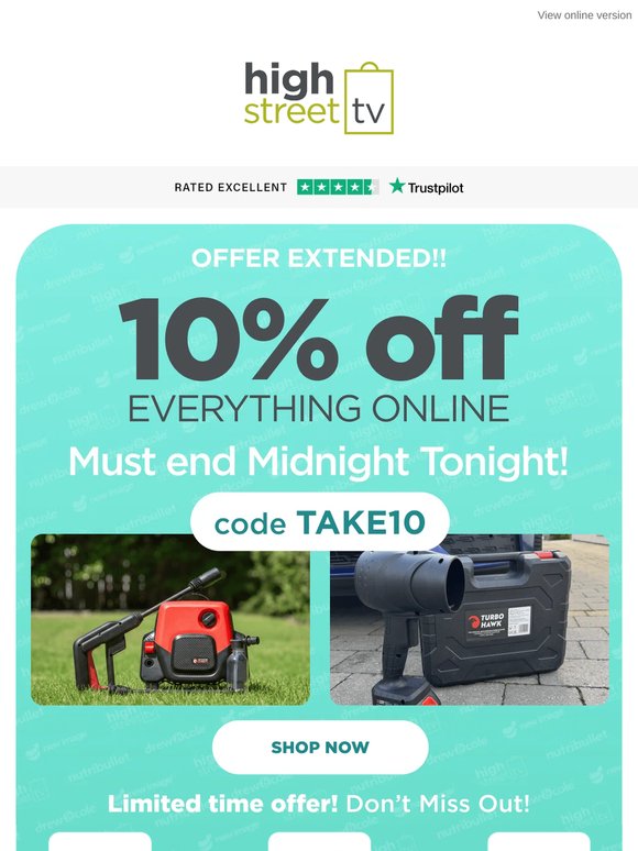 Offer Extended! 10% off - Must End Midnight Tonight!
