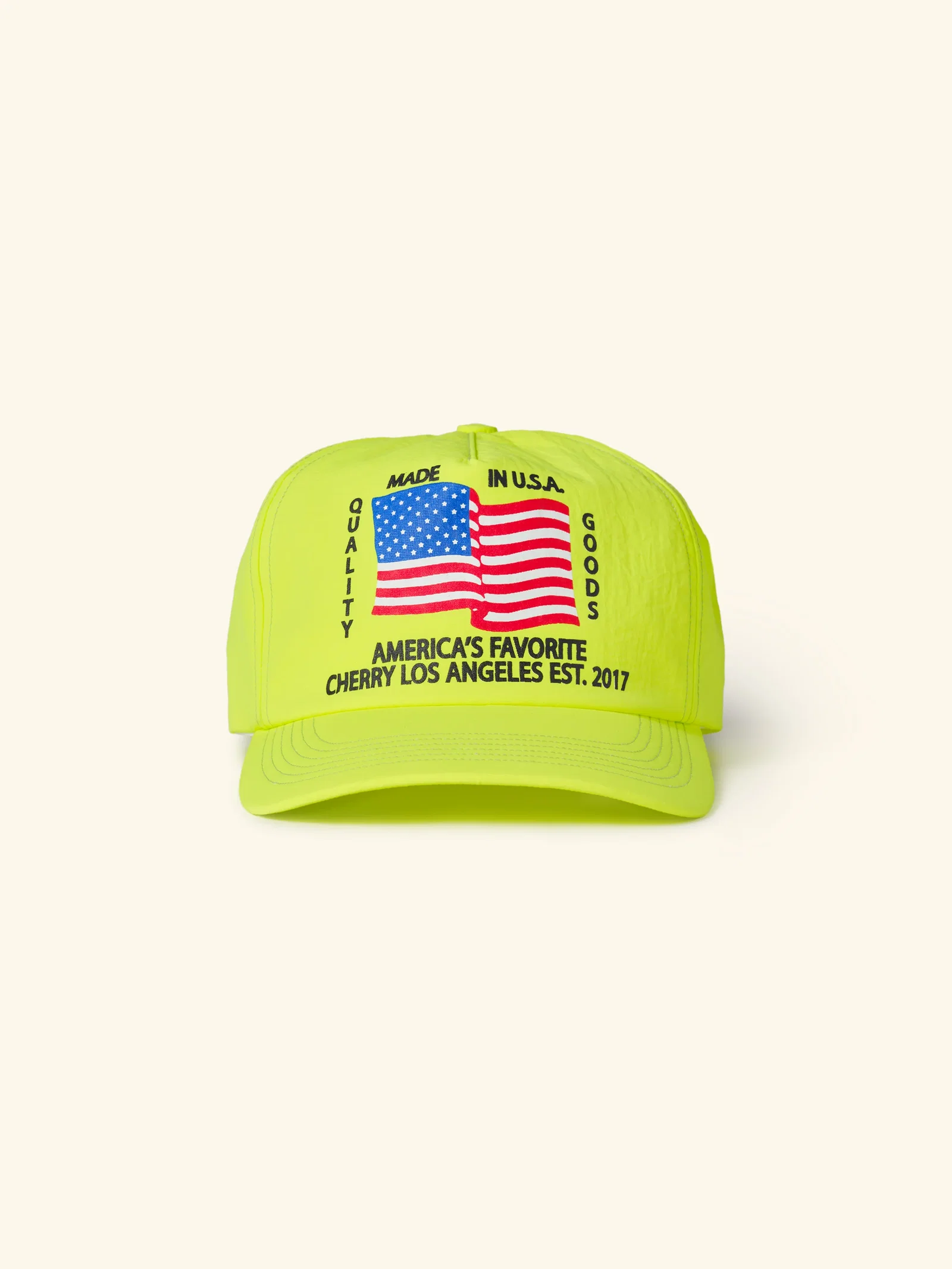 Image of America's Favorite 5 Panel Hat (Neon Yellow)