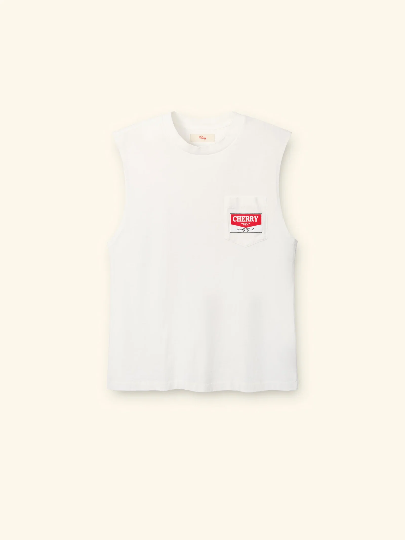Image of Chevron Logo Running Shirt (Vintage White)