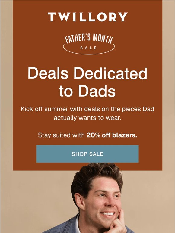 Welcome to Father's Month: 20% off blazers